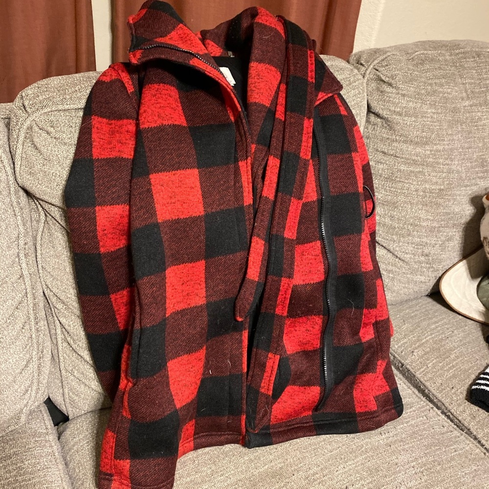 Buffalo print jacket with tie